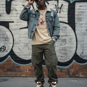 True Religion BIG LOGO Beige Graphic Tee for Men XL Mint Condition